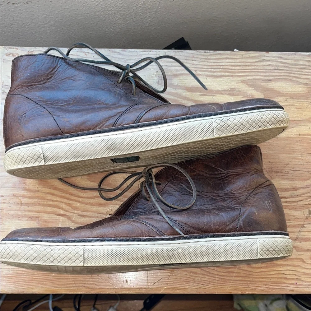 Frye Men's Brown Leather‎ Fleece Lined Chukka Boots 12
